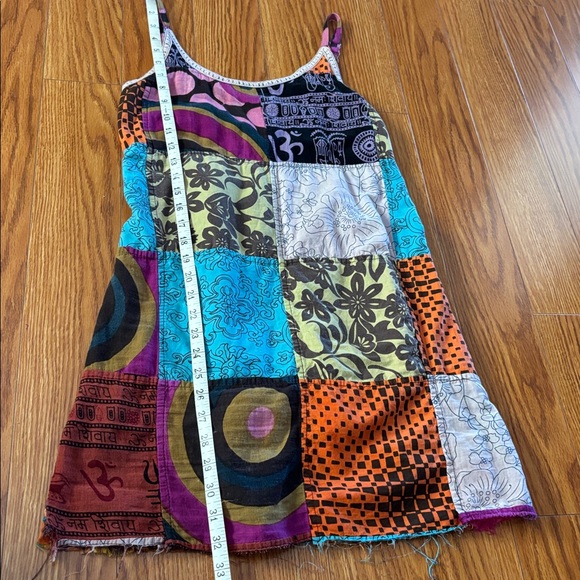 PATCHWORK MULTICOLOR MINI DRESS -
SUN DRESS - Picture 3 of 5